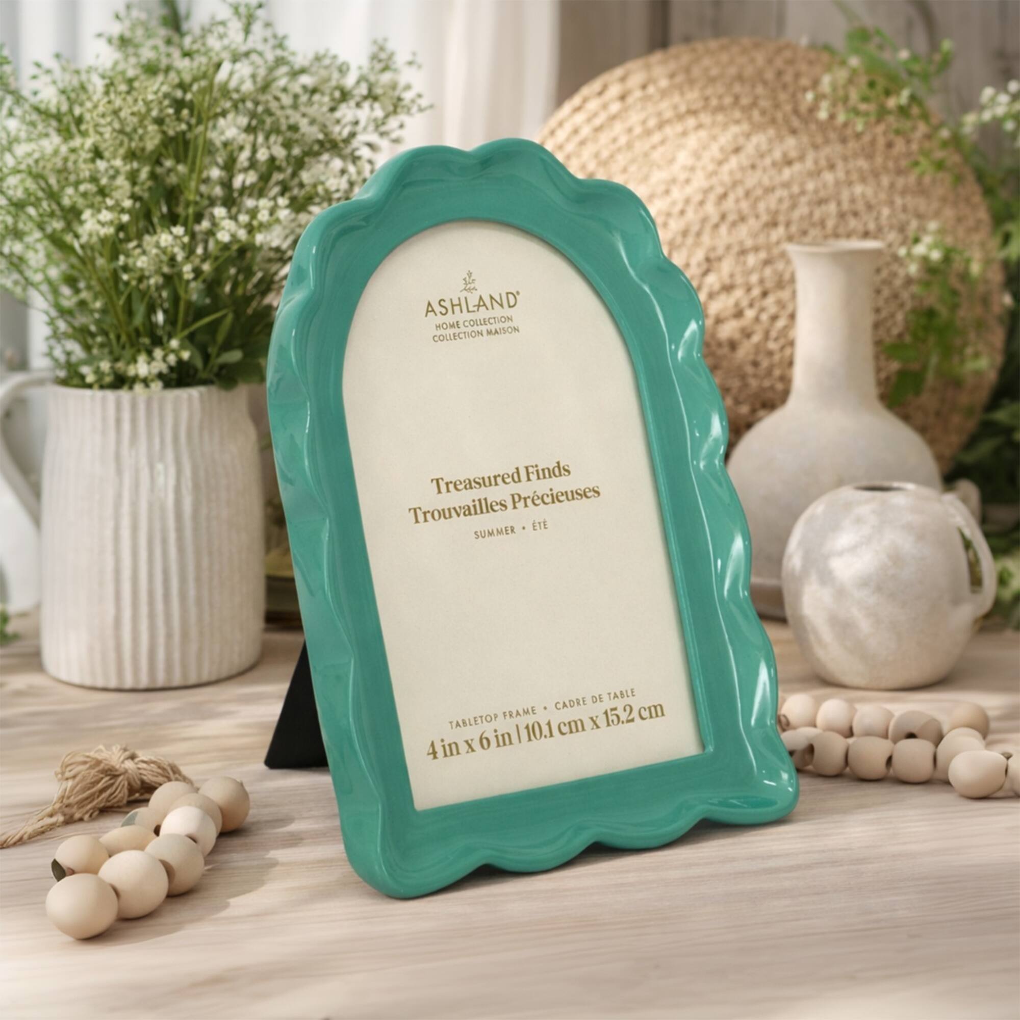 4" x 6" Green Wavy Arch Tabletop Frame, Treasured Finds by Ashland®